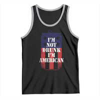 Funny Beer American Flag 4th of July Tank Top Not Drunk I am American Merica USA - Wonder Print Shop