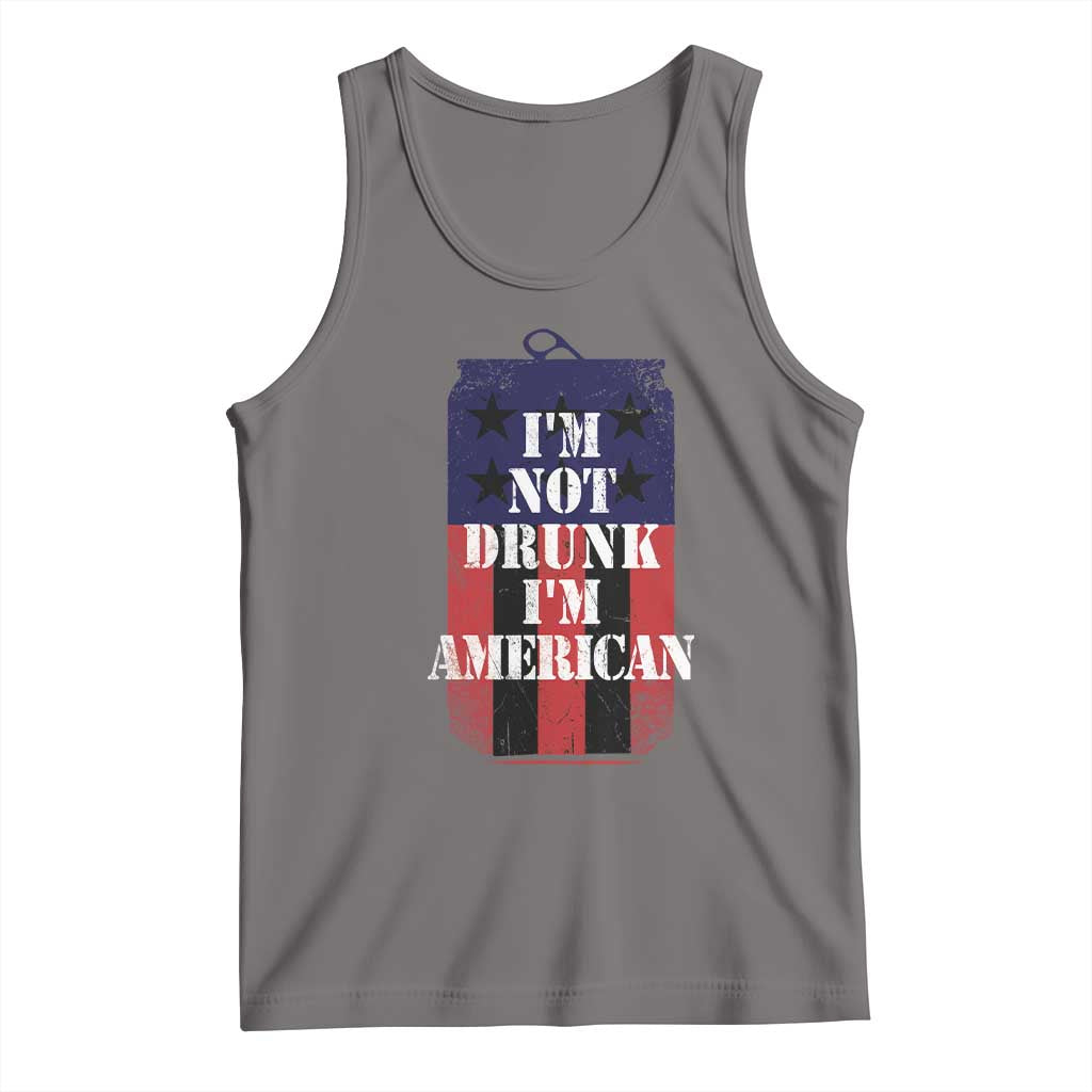 Funny Beer American Flag 4th of July Tank Top Not Drunk I am American Merica USA - Wonder Print Shop