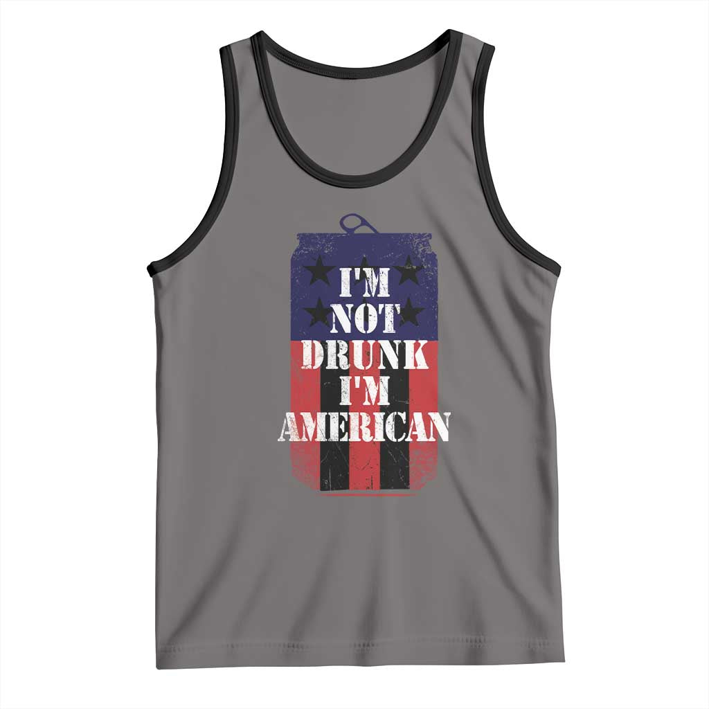 Funny Beer American Flag 4th of July Tank Top Not Drunk I am American Merica USA - Wonder Print Shop
