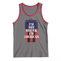 Funny Beer American Flag 4th of July Tank Top Not Drunk I am American Merica USA - Wonder Print Shop