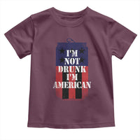 Funny Beer American Flag 4th of July Toddler T Shirt Not Drunk I am American Merica USA - Wonder Print Shop