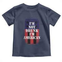 Funny Beer American Flag 4th of July Toddler T Shirt Not Drunk I am American Merica USA - Wonder Print Shop