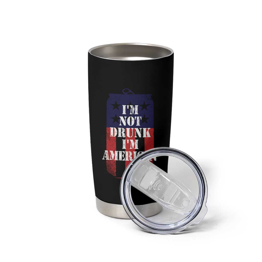 Funny Beer American Flag 4th of July Tumbler Cup Not Drunk I am American Merica USA - Wonder Print Shop