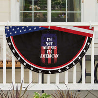 Funny Beer American Flag 4th of July Patriotic Fan Flag Not Drunk I am American Merica USA