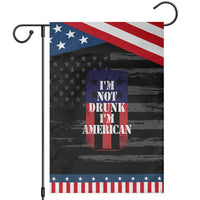 Funny Beer American Flag 4th of July Garden Flag Not Drunk I am American Merica USA