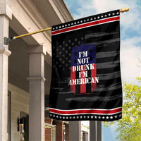 Funny Beer American Flag 4th of July Garden Flag Not Drunk I am American Merica USA