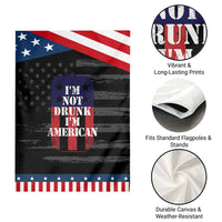 Funny Beer American Flag 4th of July Garden Flag Not Drunk I am American Merica USA