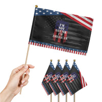 Funny Beer American Flag 4th of July Patriotic Handheld Flag Not Drunk I am American Merica USA