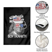 4th of July Ben Drankin Garden Flag Funny Benjamin Franklin USA Flag - Wonder Print Shop