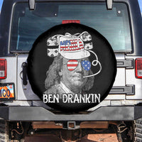 4th of July Ben Drankin Spare Tire Cover Funny Benjamin Franklin USA Flag - Wonder Print Shop