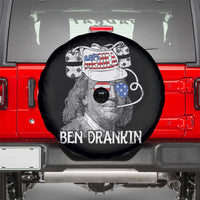 4th of July Ben Drankin Spare Tire Cover Funny Benjamin Franklin USA Flag - Wonder Print Shop