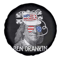 4th of July Ben Drankin Spare Tire Cover Funny Benjamin Franklin USA Flag - Wonder Print Shop