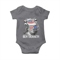 4th of July Ben Drankin Baby Onesie Funny Benjamin Franklin USA Flag - Wonder Print Shop