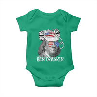 4th of July Ben Drankin Baby Onesie Funny Benjamin Franklin USA Flag - Wonder Print Shop