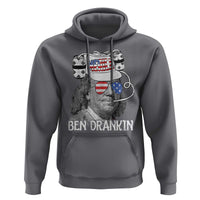 4th of July Ben Drankin Hoodie Funny Benjamin Franklin USA Flag - Wonder Print Shop