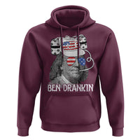 4th of July Ben Drankin Hoodie Funny Benjamin Franklin USA Flag - Wonder Print Shop