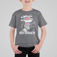 4th of July Ben Drankin T Shirt For Kid Funny Benjamin Franklin USA Flag - Wonder Print Shop