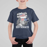 4th of July Ben Drankin T Shirt For Kid Funny Benjamin Franklin USA Flag - Wonder Print Shop