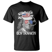 4th of July Ben Drankin T Shirt Funny Benjamin Franklin USA Flag - Wonder Print Shop