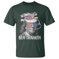 4th of July Ben Drankin T Shirt Funny Benjamin Franklin USA Flag - Wonder Print Shop