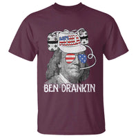 4th of July Ben Drankin T Shirt Funny Benjamin Franklin USA Flag - Wonder Print Shop