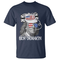 4th of July Ben Drankin T Shirt Funny Benjamin Franklin USA Flag - Wonder Print Shop