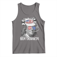4th of July Ben Drankin Tank Top Funny Benjamin Franklin USA Flag - Wonder Print Shop