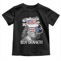 4th of July Ben Drankin Toddler T Shirt Funny Benjamin Franklin USA Flag - Wonder Print Shop
