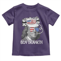 4th of July Ben Drankin Toddler T Shirt Funny Benjamin Franklin USA Flag - Wonder Print Shop