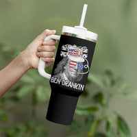 4th of July Ben Drankin Tumbler With Handle Funny Benjamin Franklin USA Flag - Wonder Print Shop