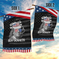4th of July Ben Drankin Garden Flag Funny Benjamin Franklin USA Flag
