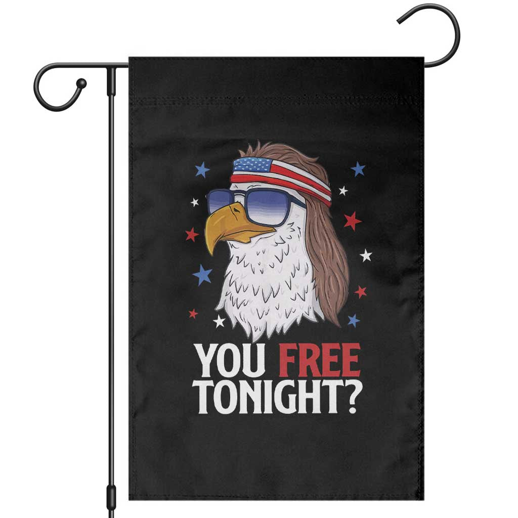Funny 4th of July Garden Flag Patriotic Bald Eagle You Free Tonight - Wonder Print Shop