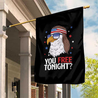 Funny 4th of July Garden Flag Patriotic Bald Eagle You Free Tonight - Wonder Print Shop