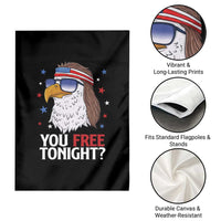 Funny 4th of July Garden Flag Patriotic Bald Eagle You Free Tonight - Wonder Print Shop