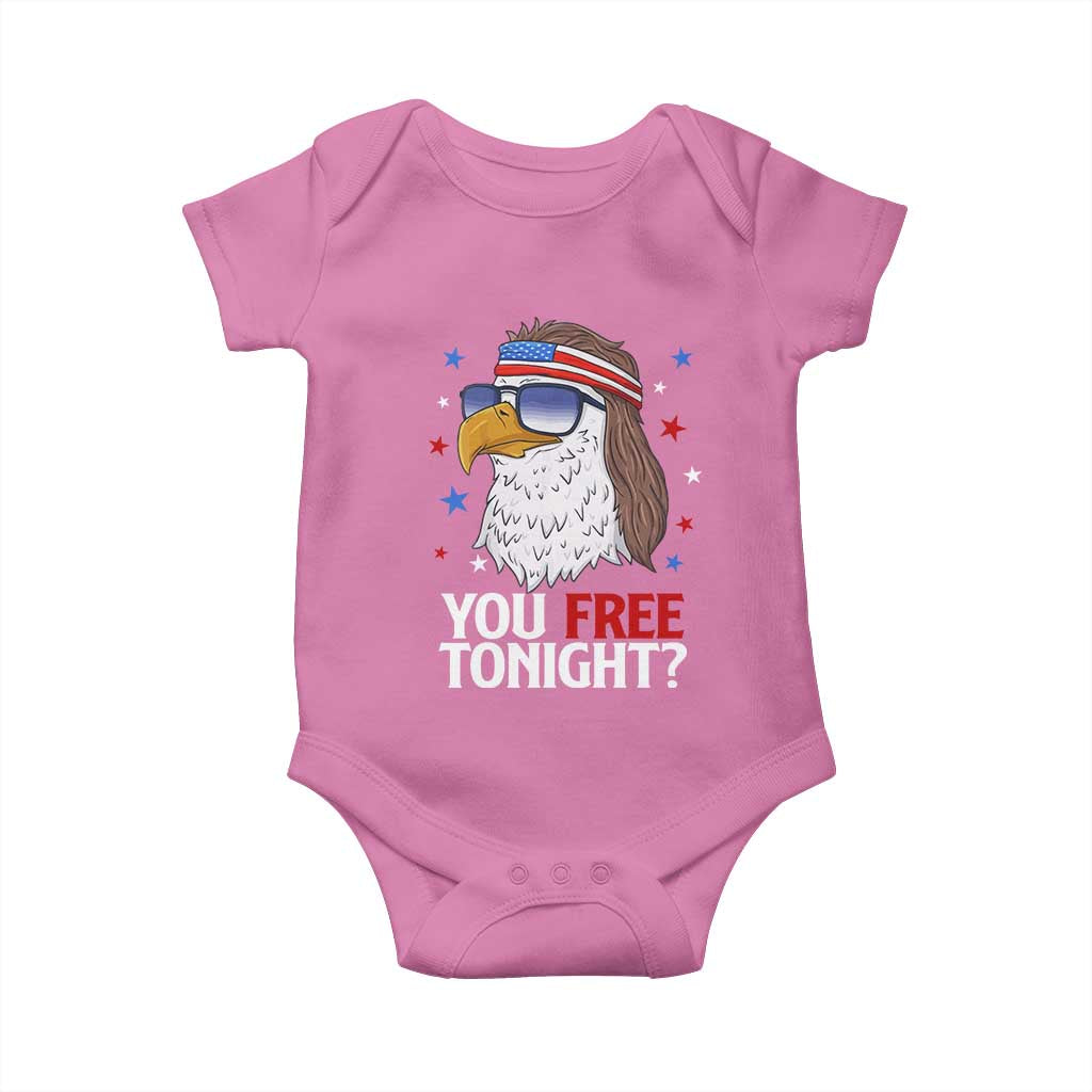 Funny 4th of July Baby Onesie Patriotic Bald Eagle You Free Tonight - Wonder Print Shop