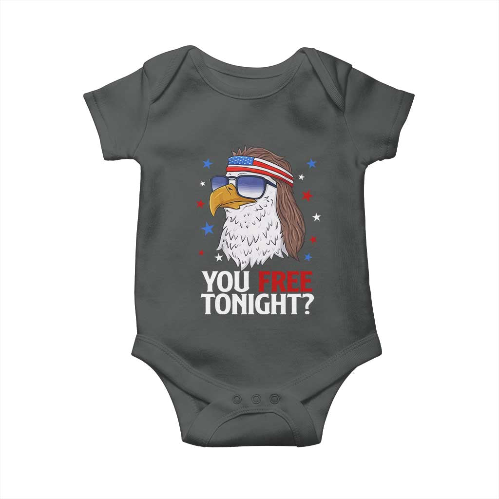 Funny 4th of July Baby Onesie Patriotic Bald Eagle You Free Tonight - Wonder Print Shop