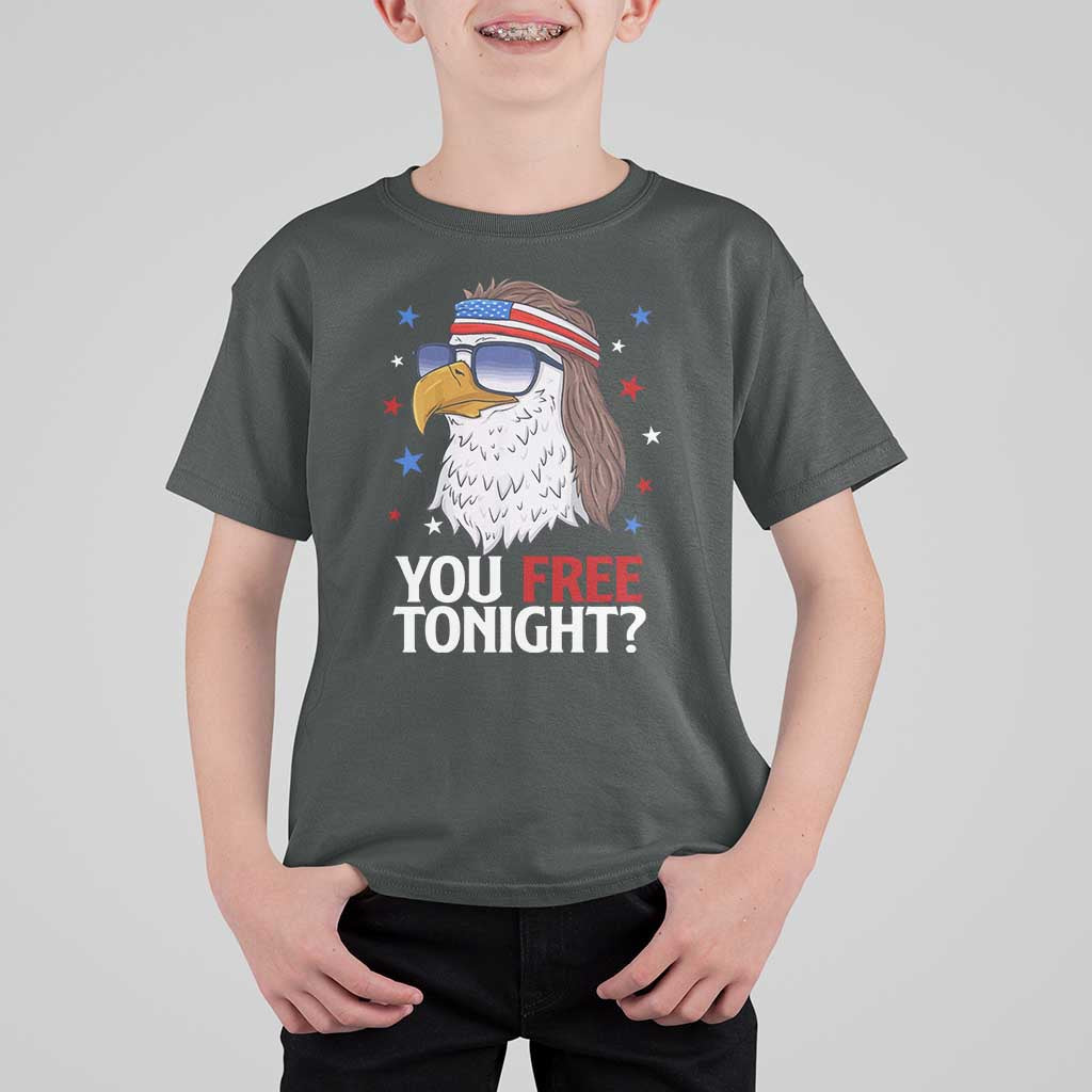 Funny 4th of July T Shirt For Kid Patriotic Bald Eagle You Free Tonight - Wonder Print Shop