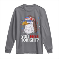 Funny 4th of July Long Sleeve Shirt Patriotic Bald Eagle You Free Tonight - Wonder Print Shop