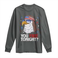 Funny 4th of July Long Sleeve Shirt Patriotic Bald Eagle You Free Tonight - Wonder Print Shop