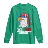 Funny 4th of July Long Sleeve Shirt Patriotic Bald Eagle You Free Tonight - Wonder Print Shop