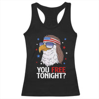 Funny 4th of July Racerback Tank Top Patriotic Bald Eagle You Free Tonight - Wonder Print Shop
