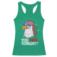 Funny 4th of July Racerback Tank Top Patriotic Bald Eagle You Free Tonight - Wonder Print Shop