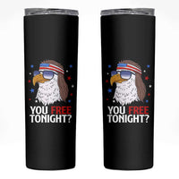 Funny 4th of July Skinny Tumbler Patriotic Bald Eagle You Free Tonight - Wonder Print Shop