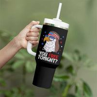 Funny 4th of July Tumbler With Handle Patriotic Bald Eagle You Free Tonight - Wonder Print Shop