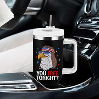 Funny 4th of July Tumbler With Handle Patriotic Bald Eagle You Free Tonight - Wonder Print Shop