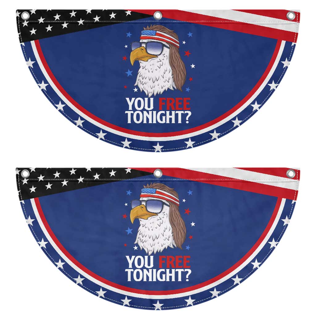 Funny 4th of July Patriotic Fan Flag Bald Eagle You Free Tonight