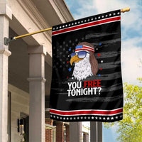 Funny 4th of July Garden Flag Patriotic Bald Eagle You Free Tonight