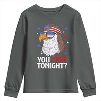 Funny 4th of July Youth Sweatshirt Patriotic Bald Eagle You Free Tonight - Wonder Print Shop
