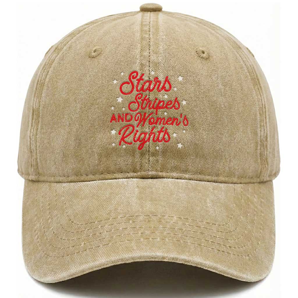 Stars Stripes And Equal Rights Washed Cotton Baseball Cap 4th Of July Patriotic