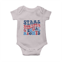 Stars Stripes And Equal Rights Baby Onesie Groovy Retro 4th Of July - Wonder Print Shop